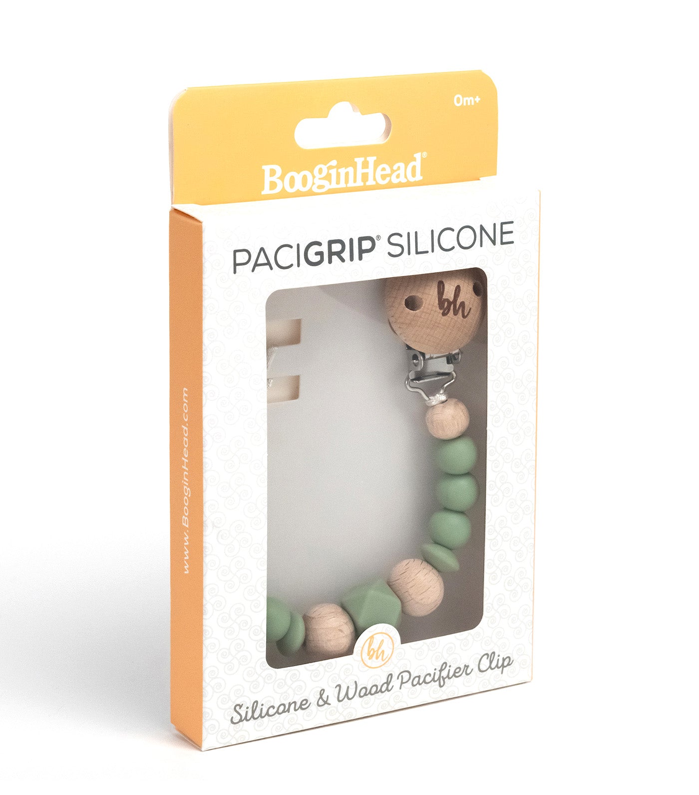 PaciGrip Silicone and Wood Beaded Teething Clip