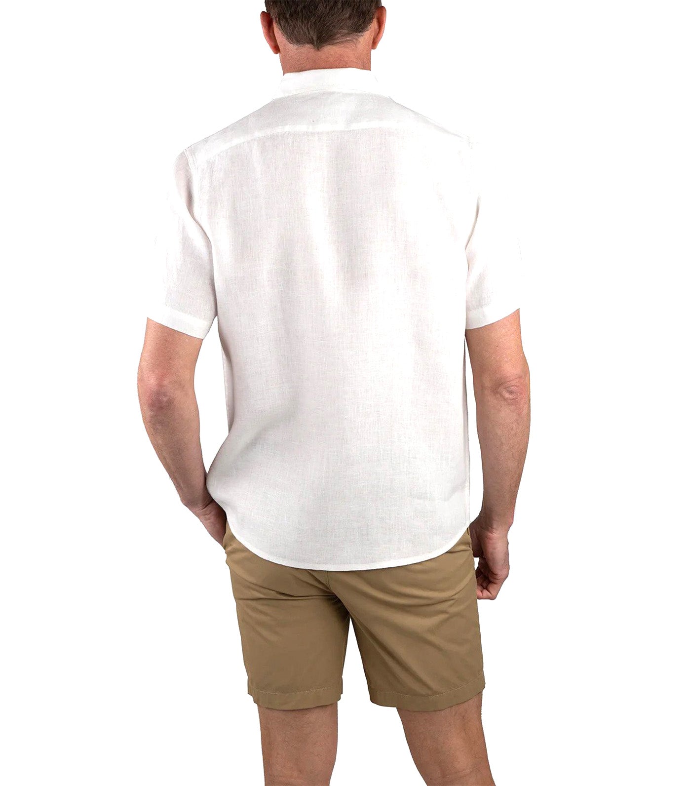 Puretec Cool® Linen/Cotton Safari Short Sleeve Shirt White