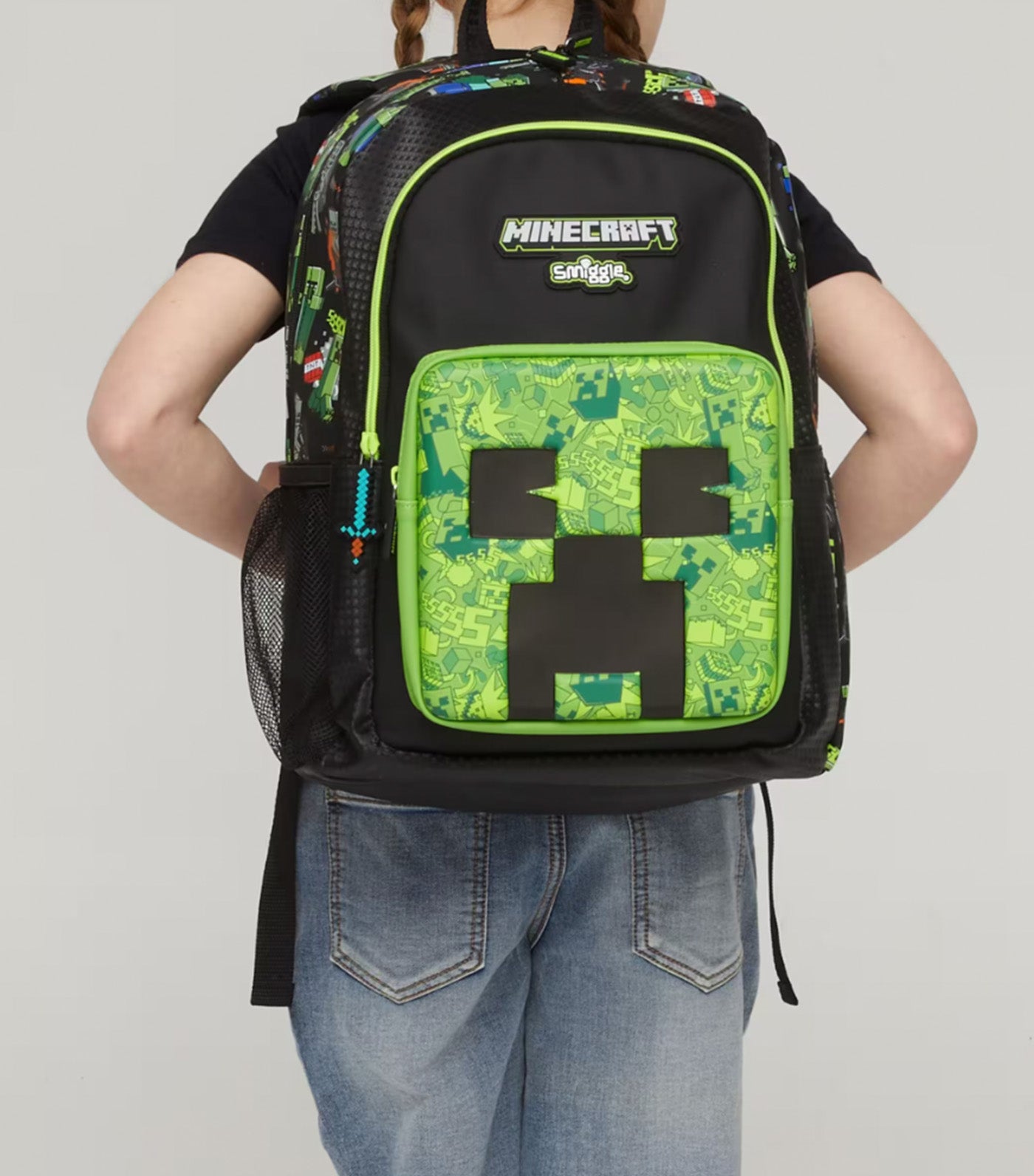 新品★マイクラ × smiggle リュック ☆マインクラフト クリーパー柄 Minecraft マインクラフト リュックサック クリーパー キッズ用
