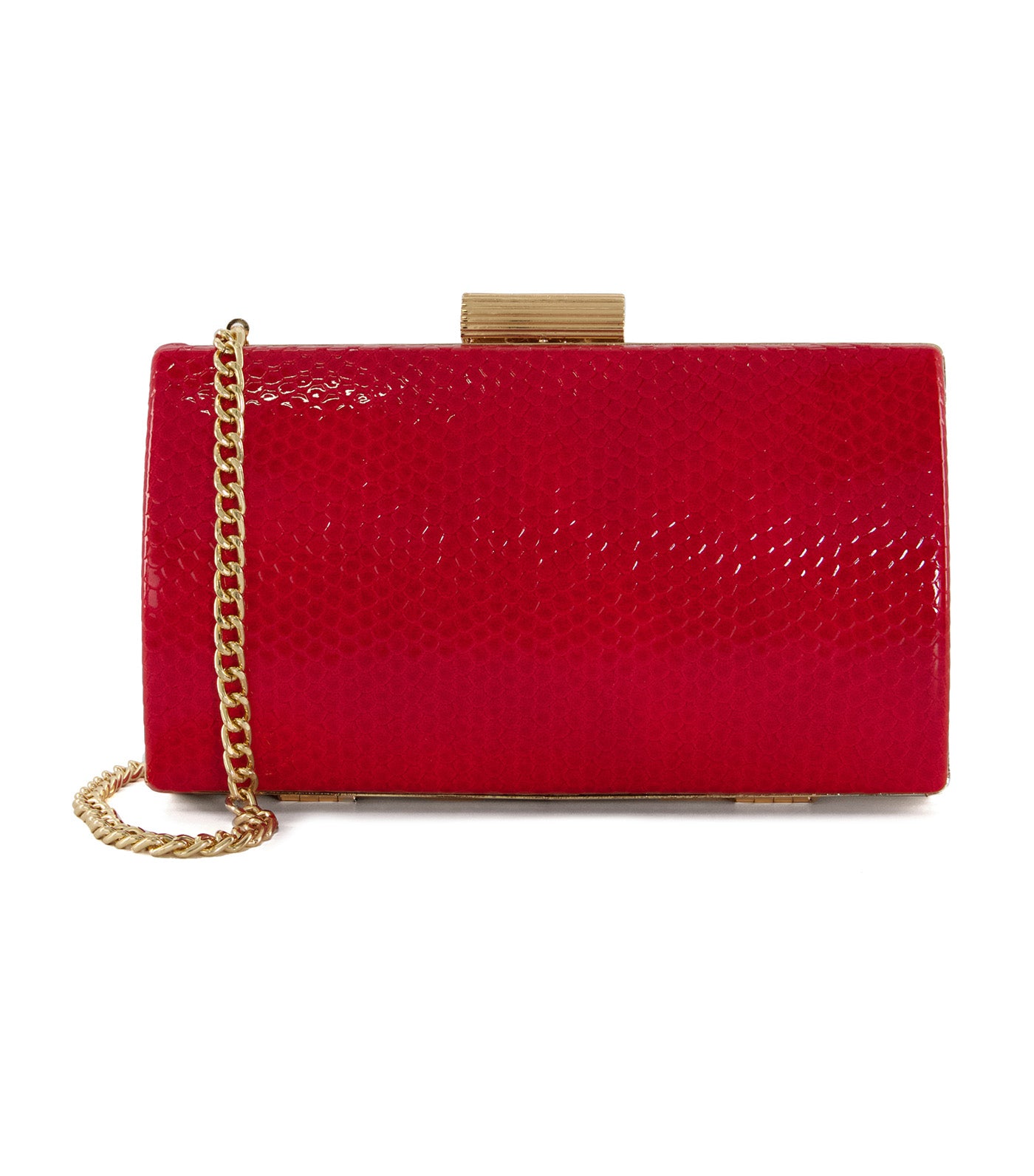 Dune red sales clutch bag