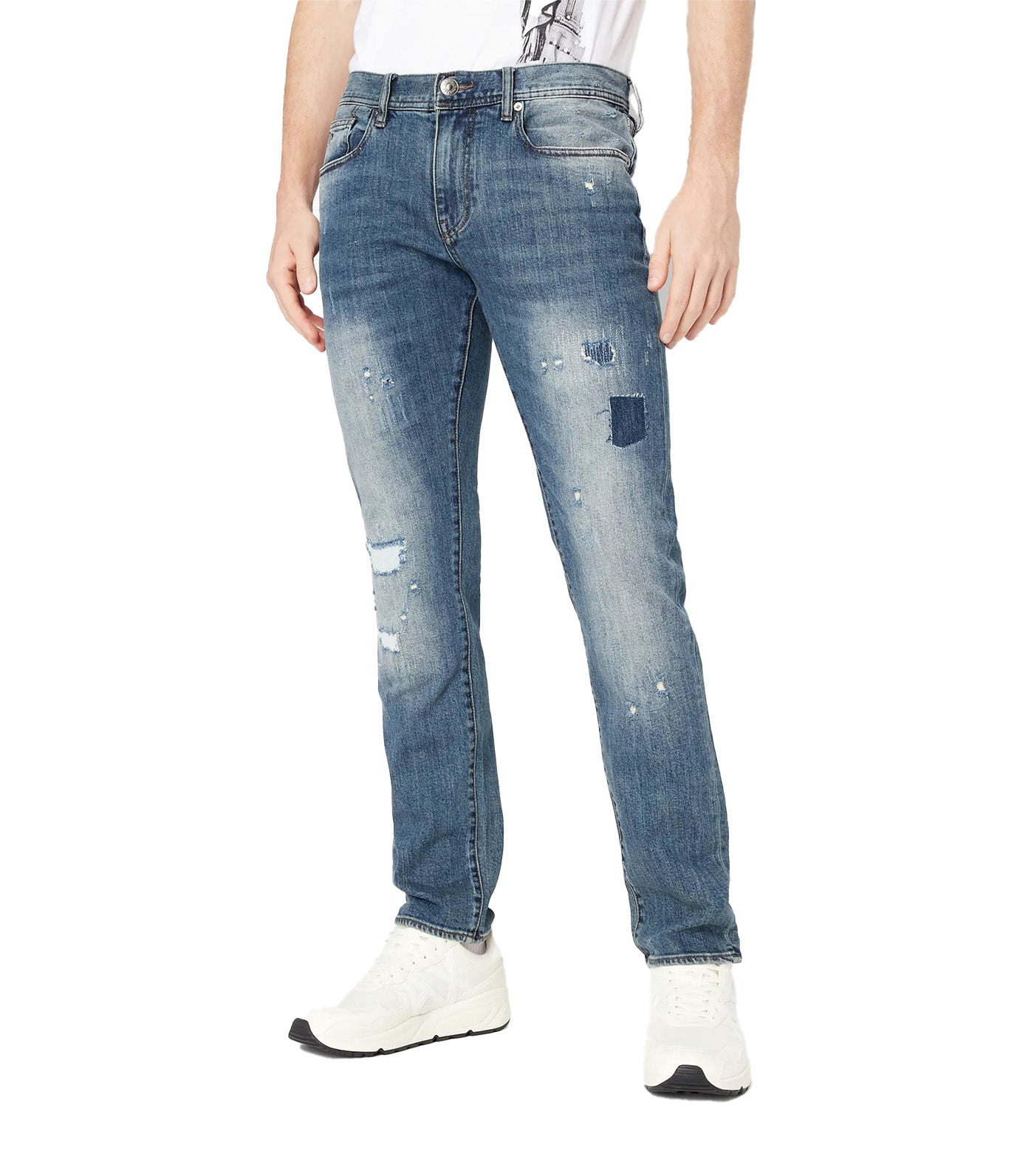 Armani exchange hot sale ripped jeans