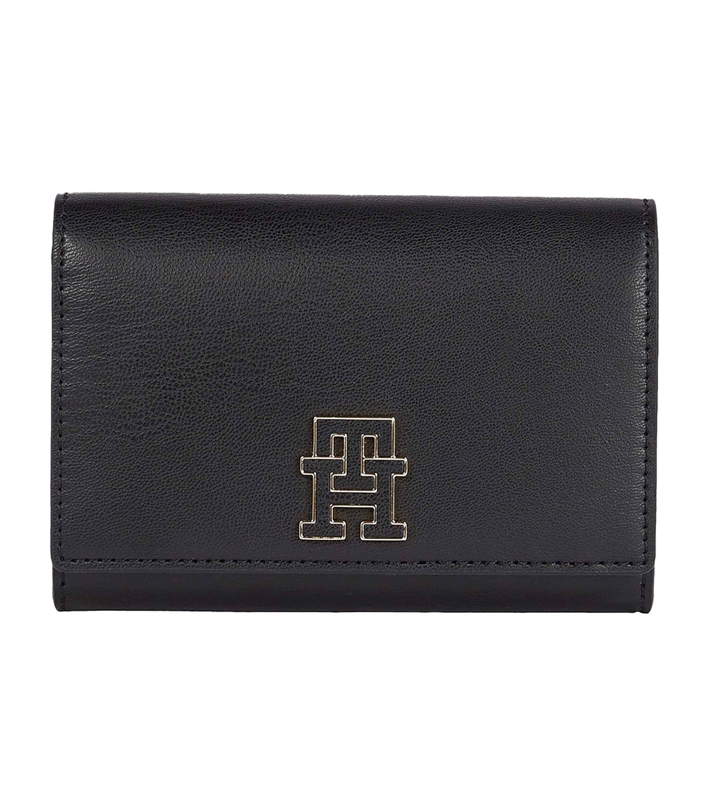 Women's Chic Monogram Medium Flap Wallet Black