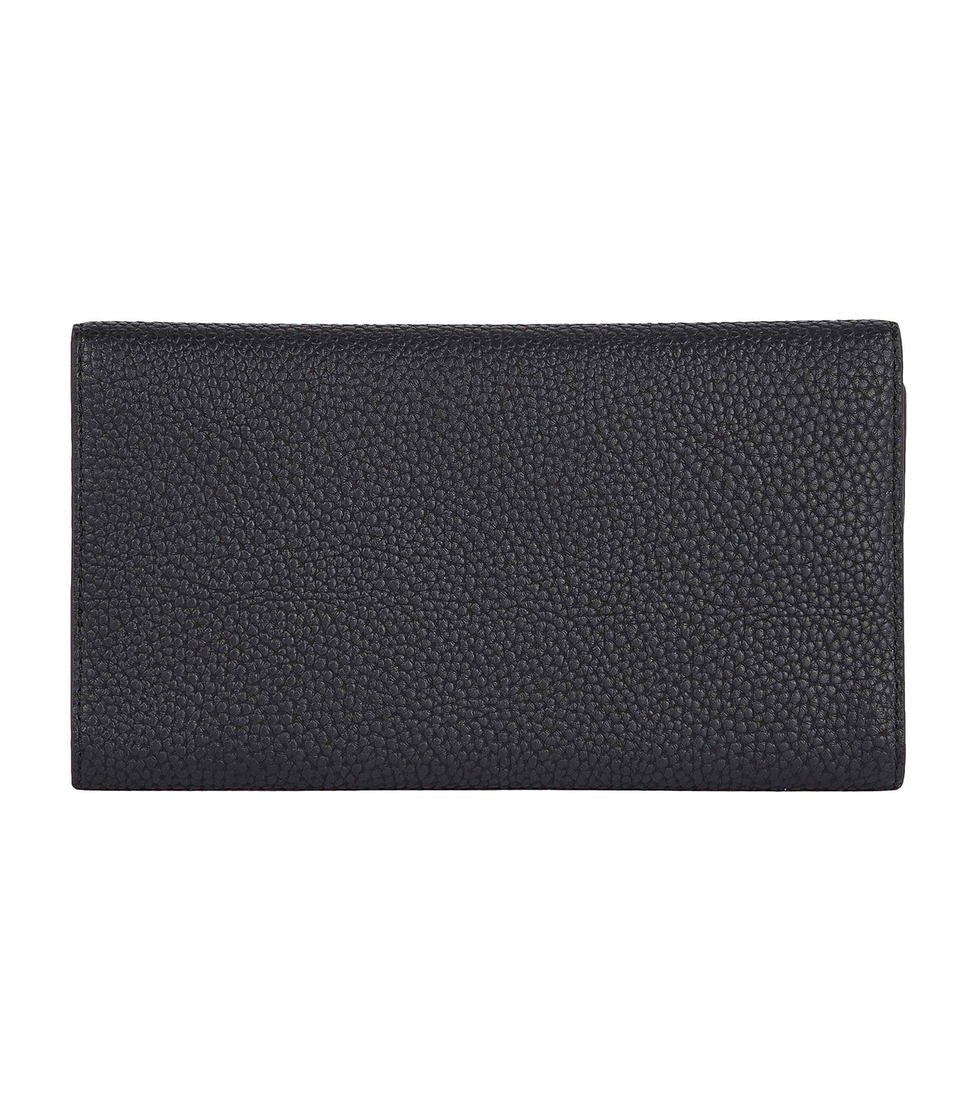 Women's Emblem Large Flap Wallet Black