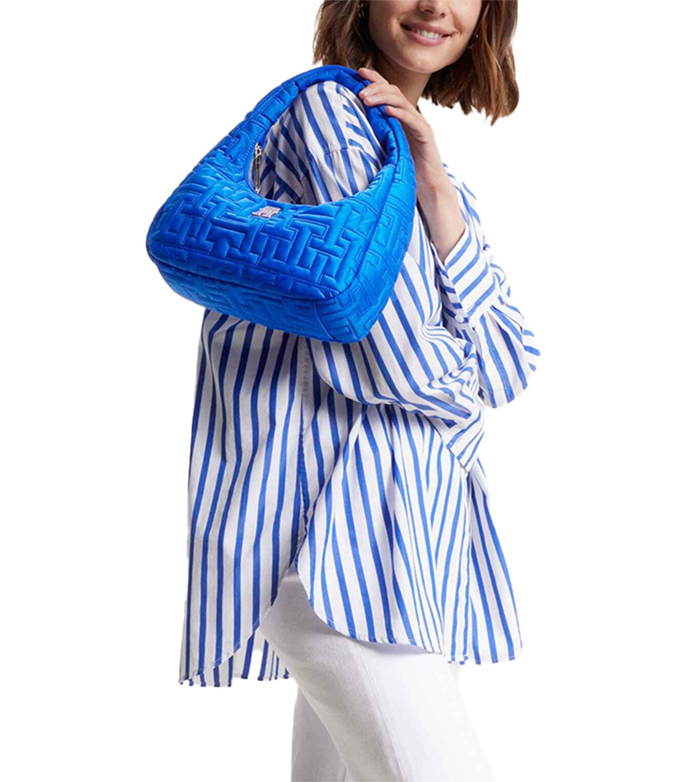 Women's Chic Nylon Shoulder Bag Ultra Blue