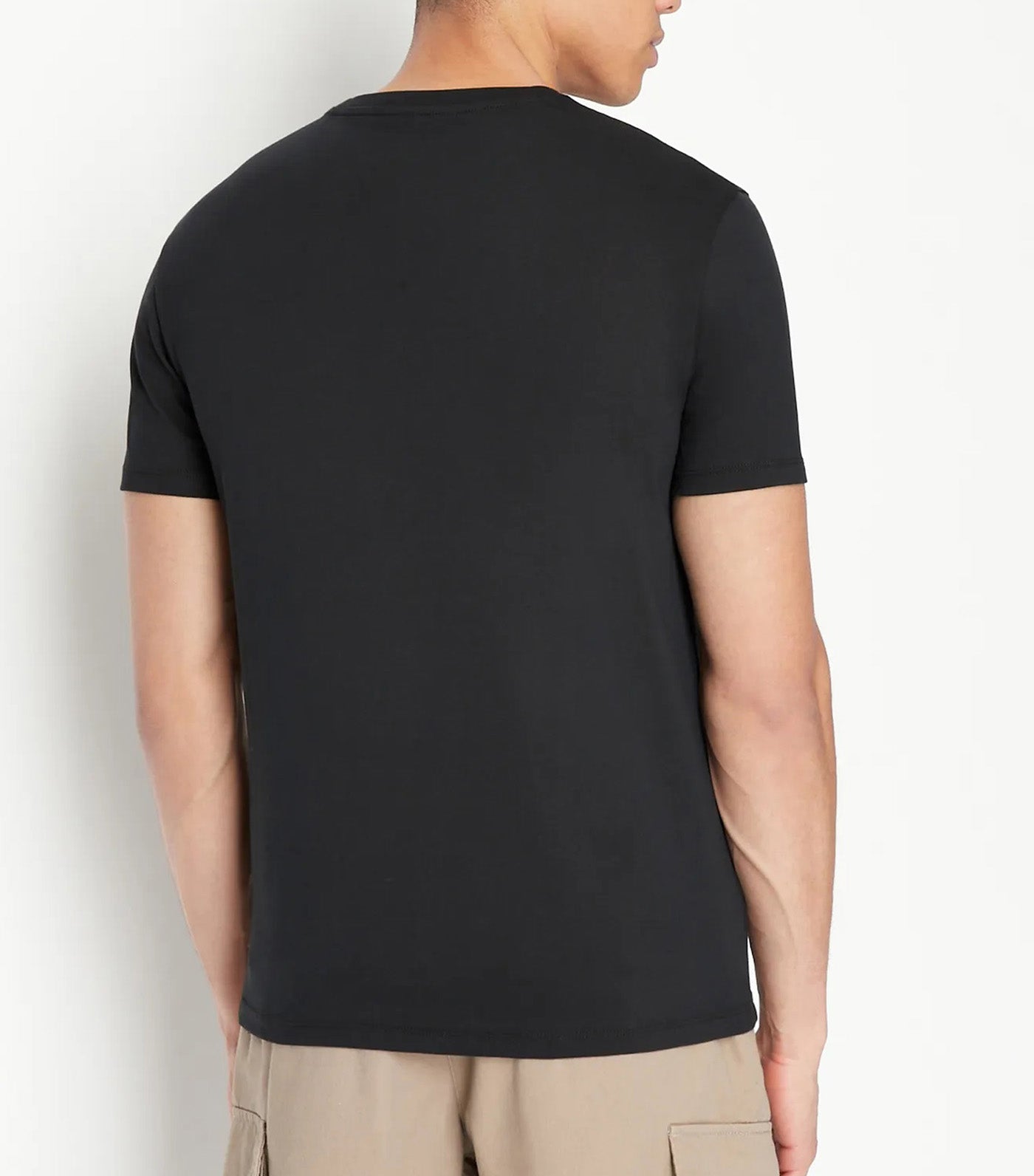 Armani Exchange Organic Jersey Cotton Crew Neck T-Shirt Black