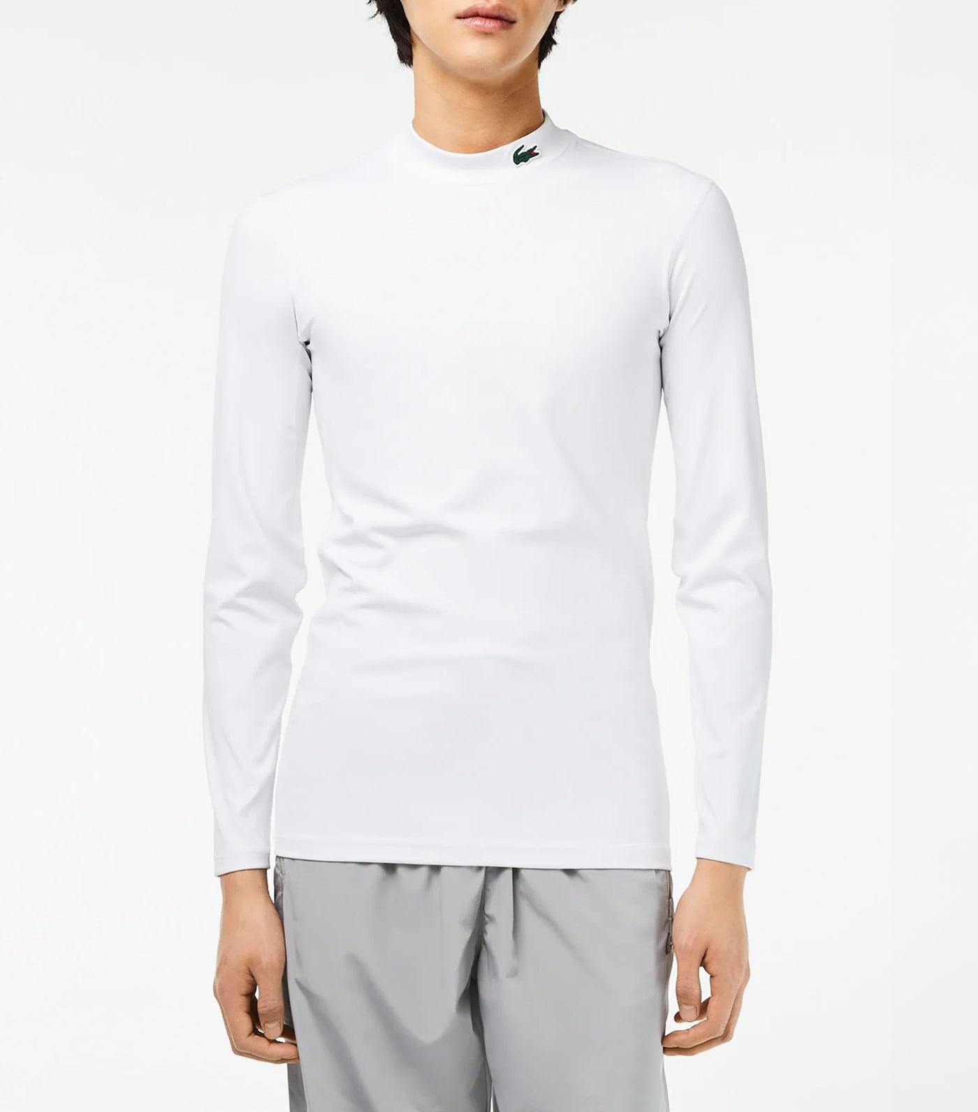 Men’s Sport Long Sleeve Tight Fit T-Shirt White