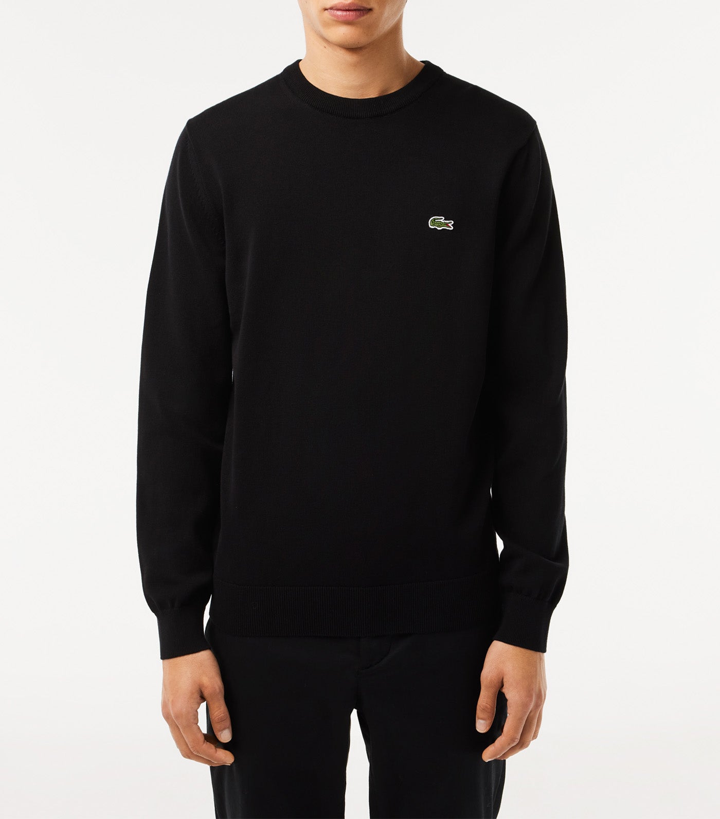 Men's Organic Cotton Crew Neck Sweater Black