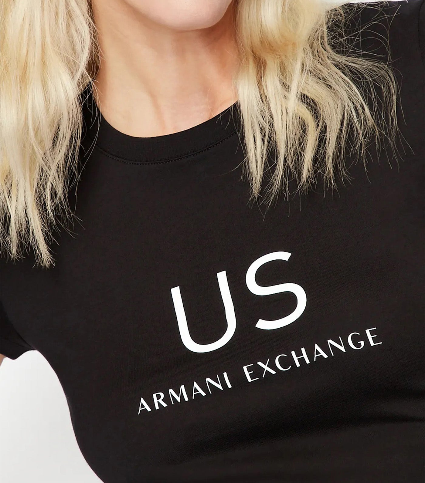 Armani Exchange You.Me.Us. Organic Cotton Slim Fit T shirt Us Black