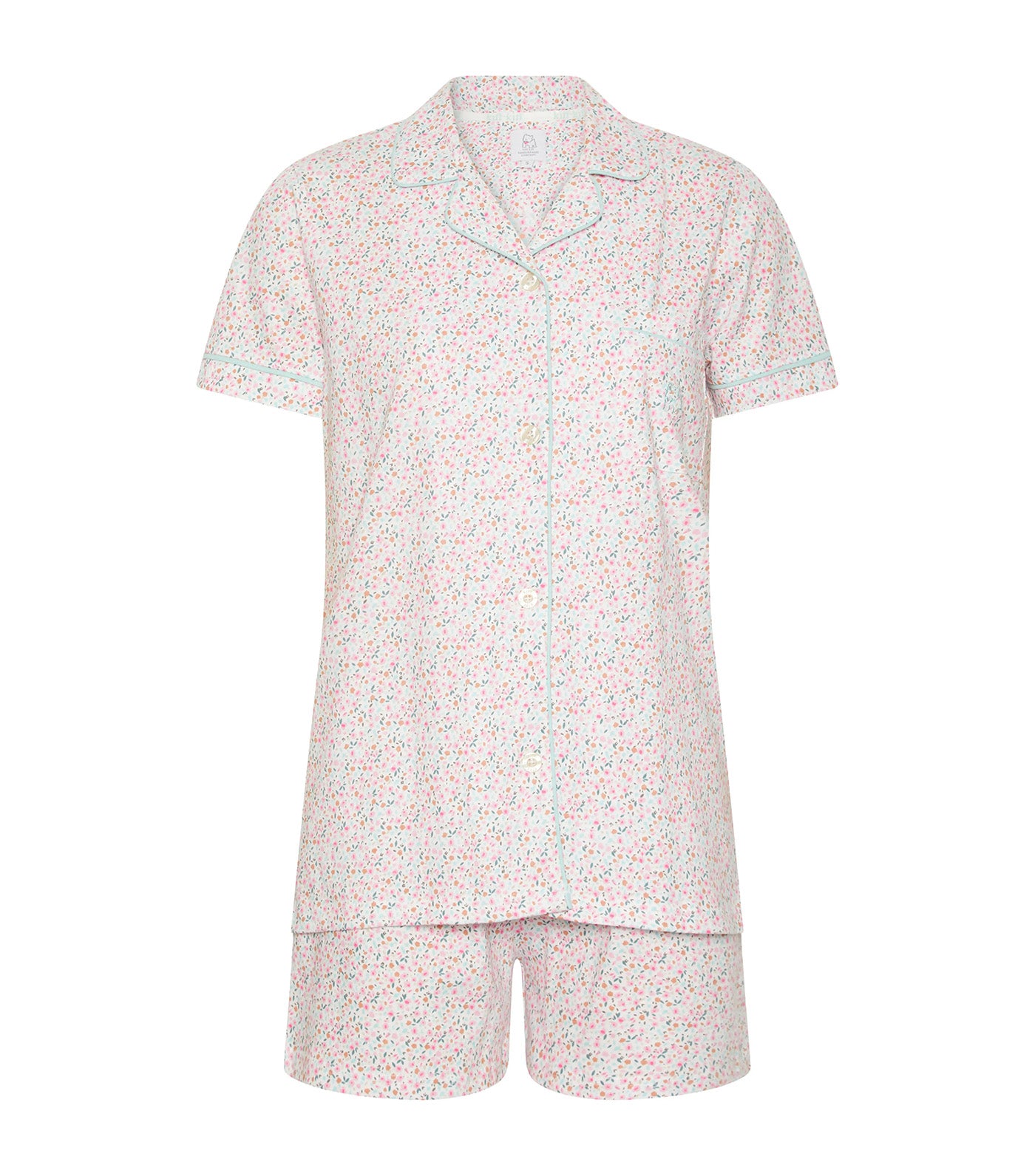 Short Pajama Set Pink Floral