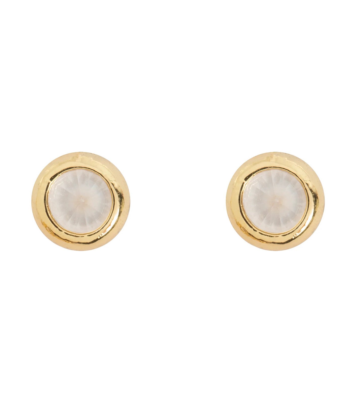 Amelia Crystal White Mini Stud Earrings
