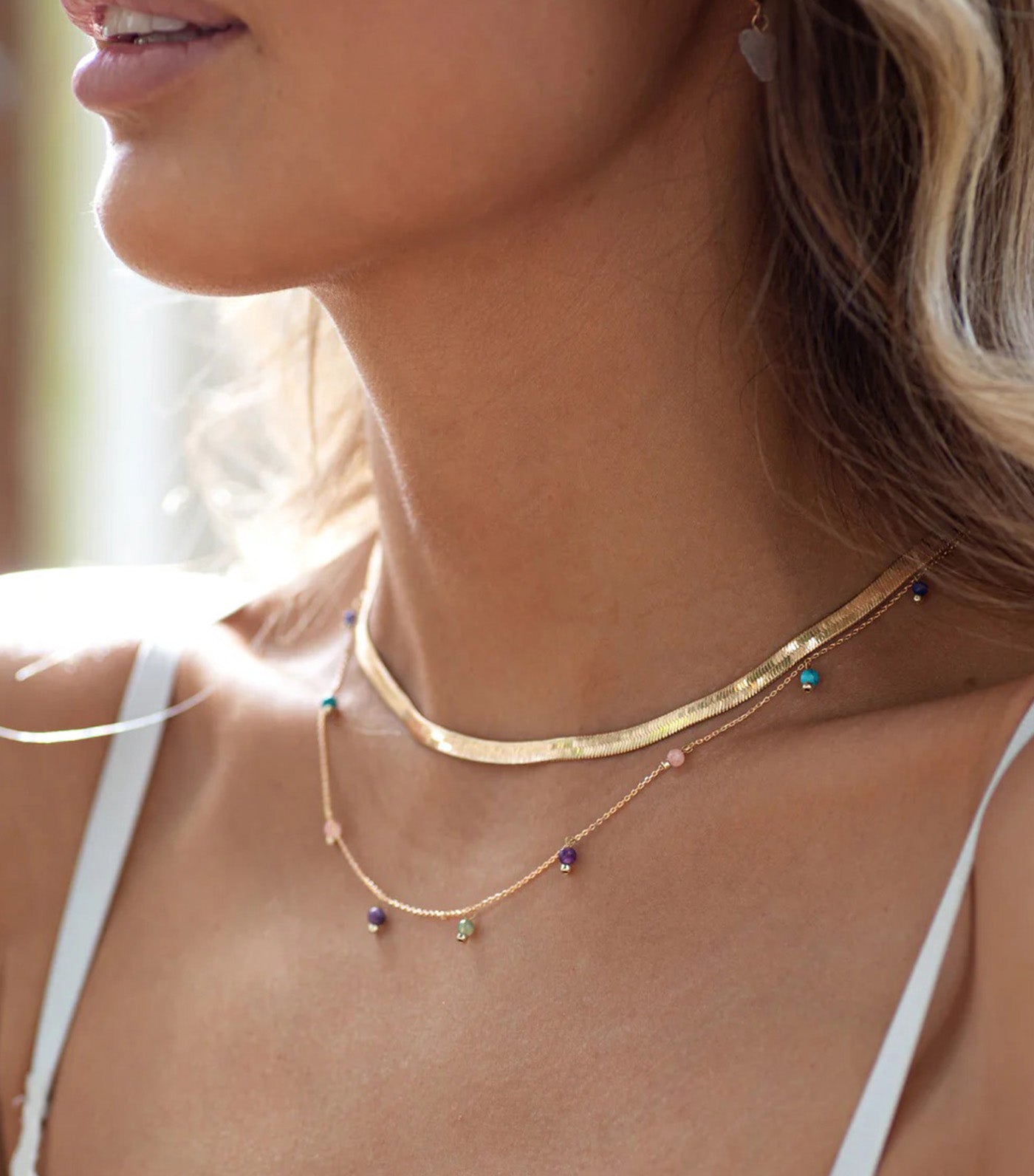 Colorful Precious Stone Necklace
