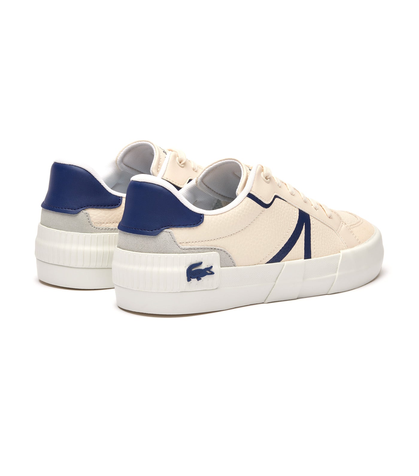 Men's L004 Leather Trainers Off White/Navy