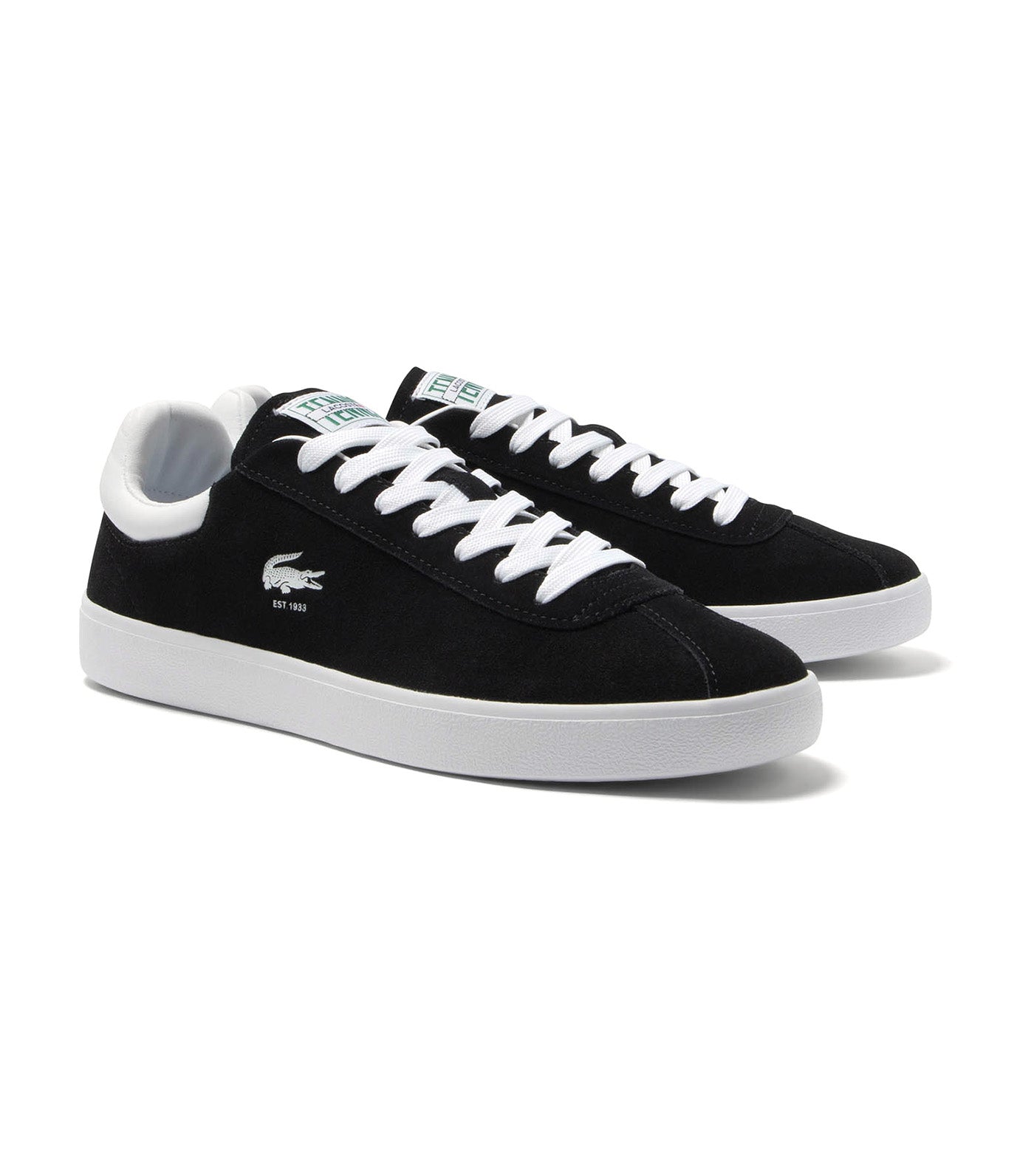 Men's Baseshot Suede Trainers Black/White