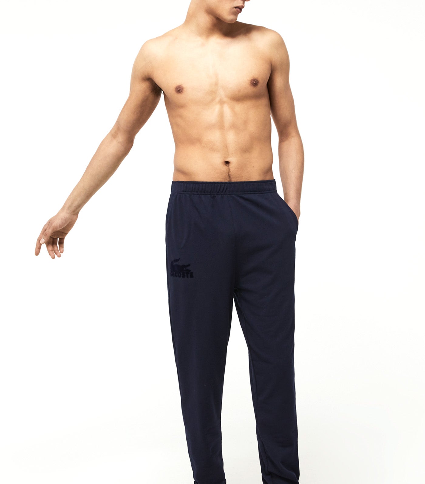 Men's Cotton Fleece Blend Indoor Jogging Pants Navy Blue