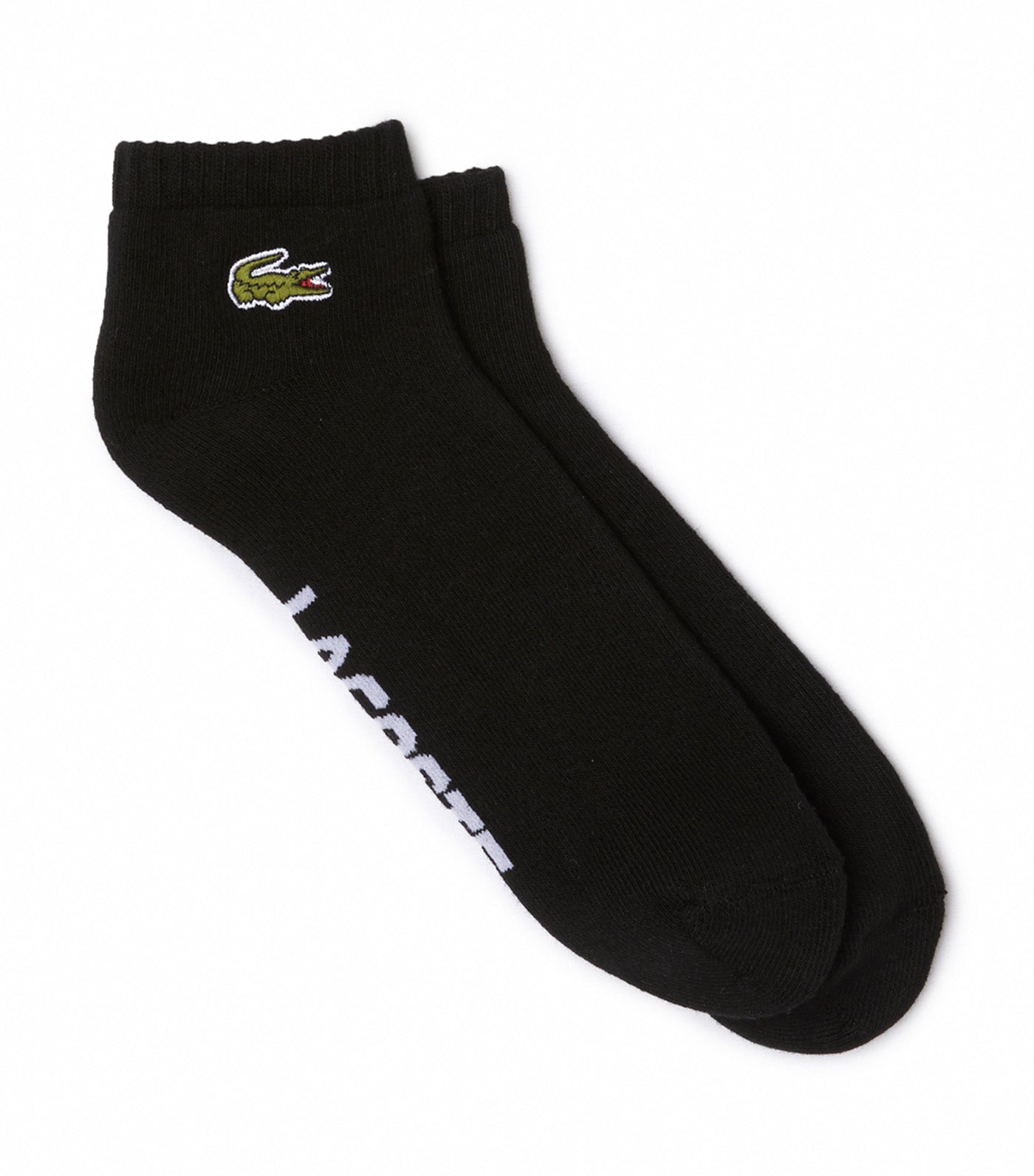 Men's SPORT Branded Stretch Cotton Low-Cut Socks Black/White