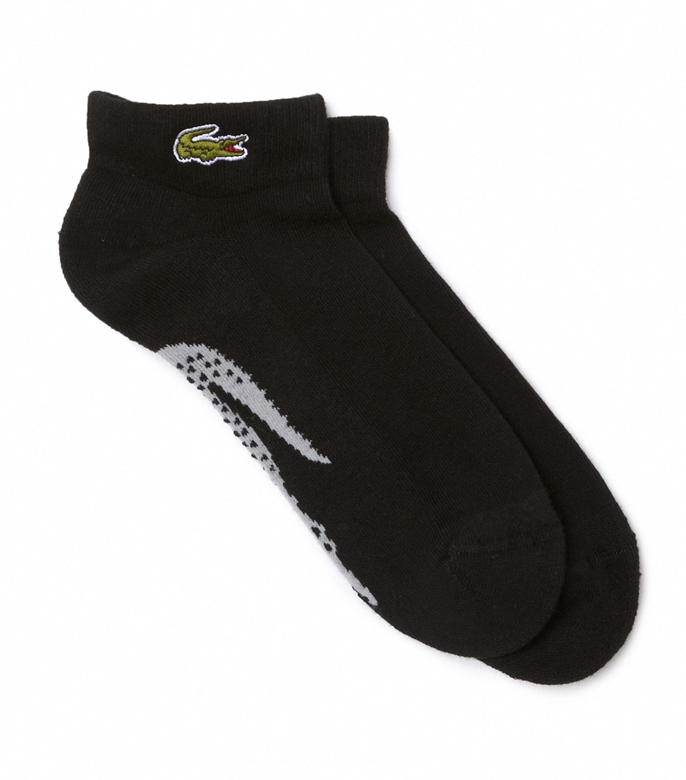 Men's SPORT Stretch Cotton Low-Cut Socks Black/Silver Chine
