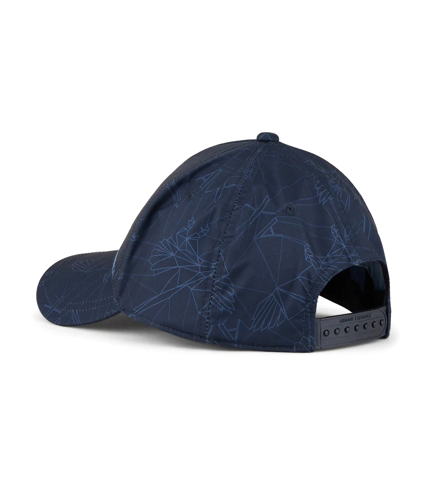 Armani Exchange Recycled Nlyon Eagle Print Baseball Cap Navy Eagle