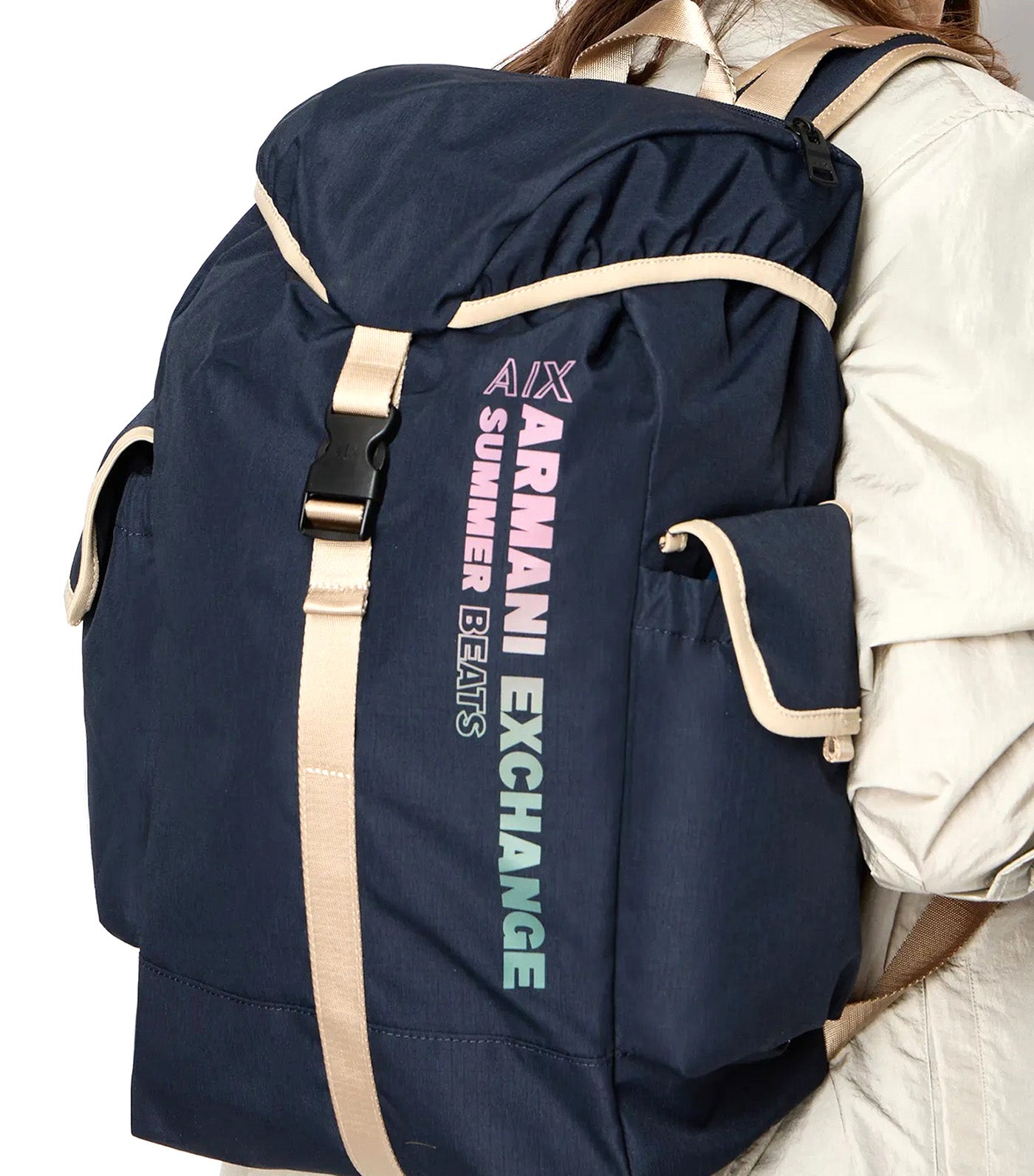 Recycled Fabric Backpack Blue Navy