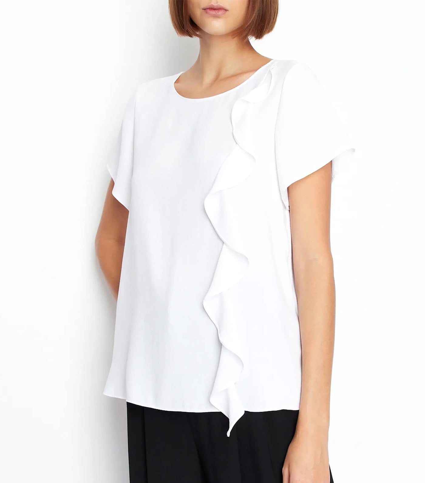 Blouse In Recycled Fabric Optic White