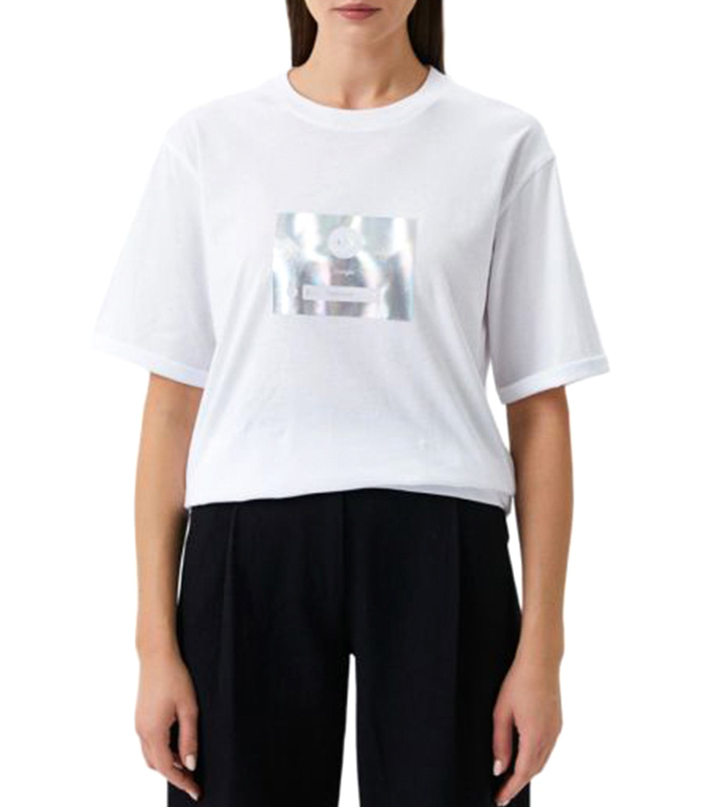 Cotton Slim Fit Logo T-Shirt Optic White