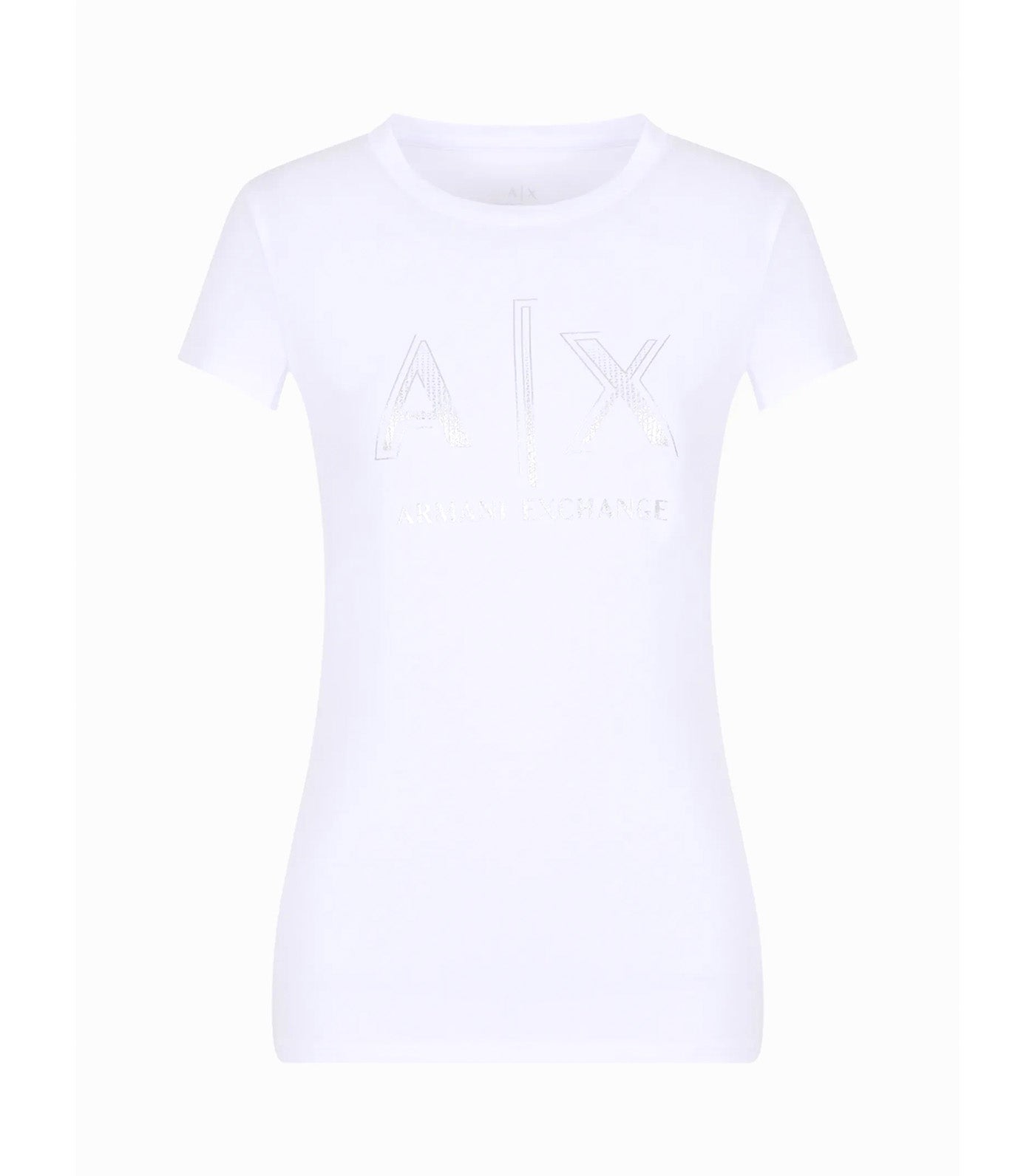 Slim Fit Stretch Jersey Cotton Logo T-Shirt Optic White
