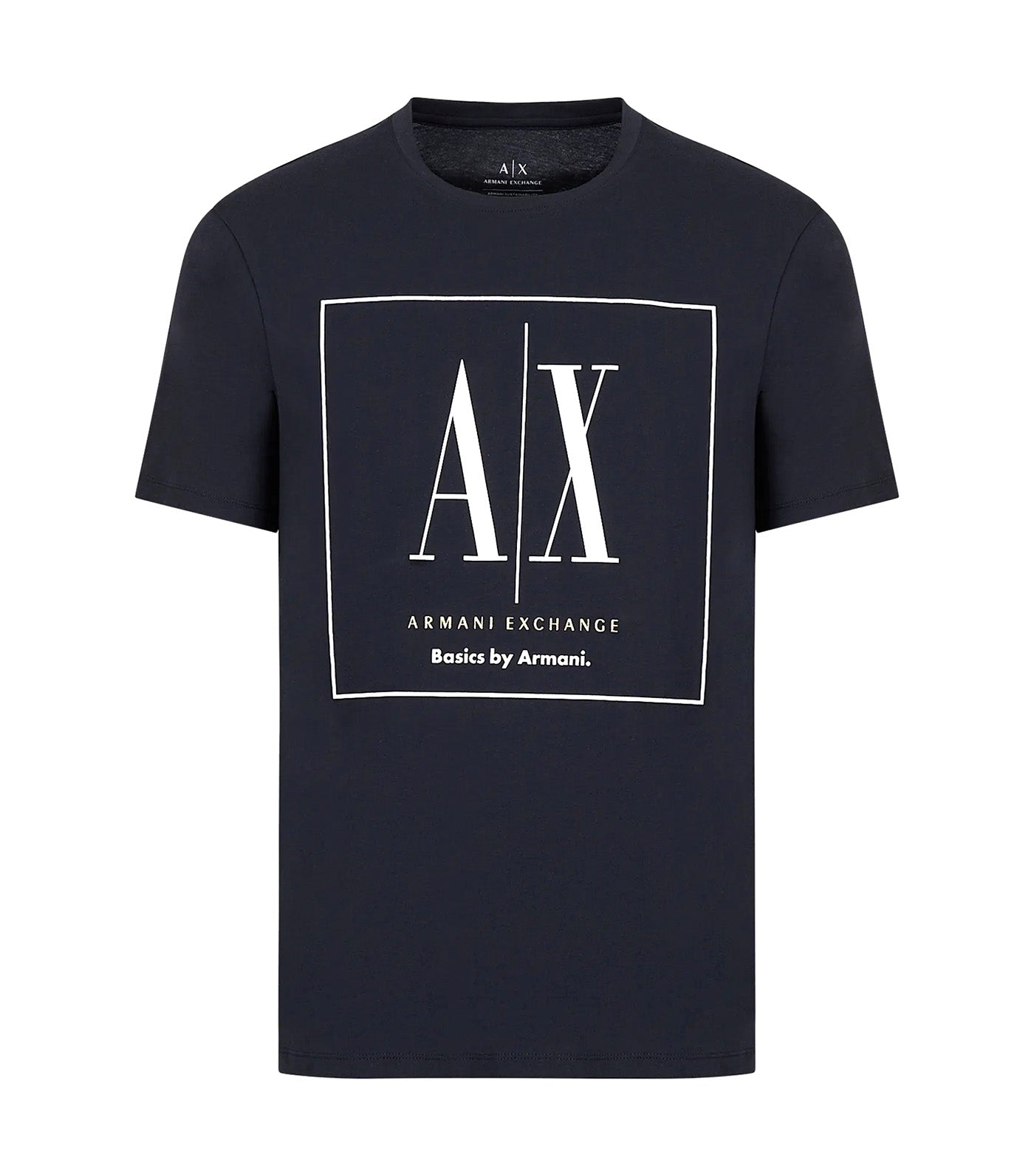 Armani Exchange Basics By Armani Organic Jersey Crew Neck T Shirt Navy