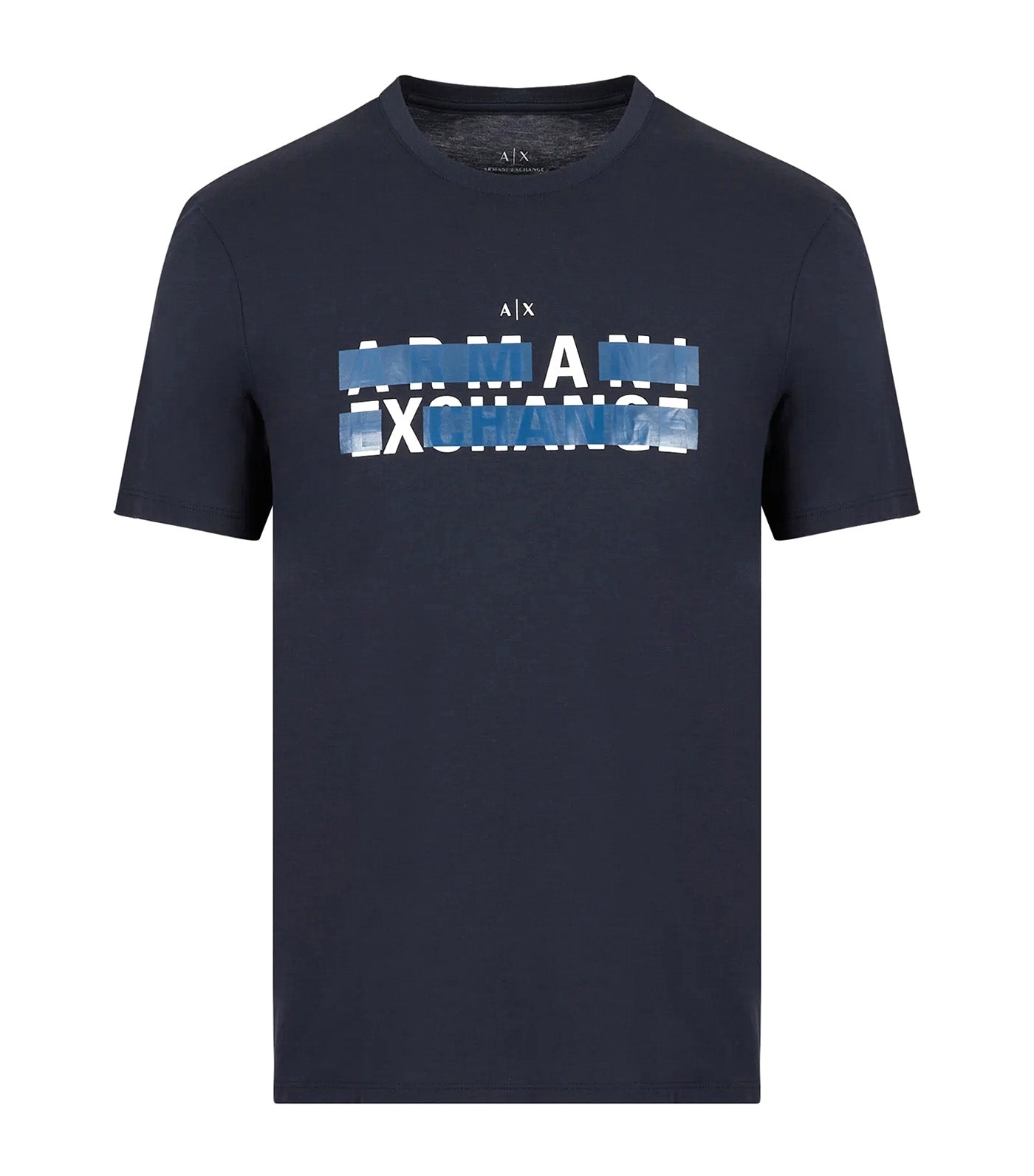 Jersey Cotton Crew Neck Logo T-Shirt Navy
