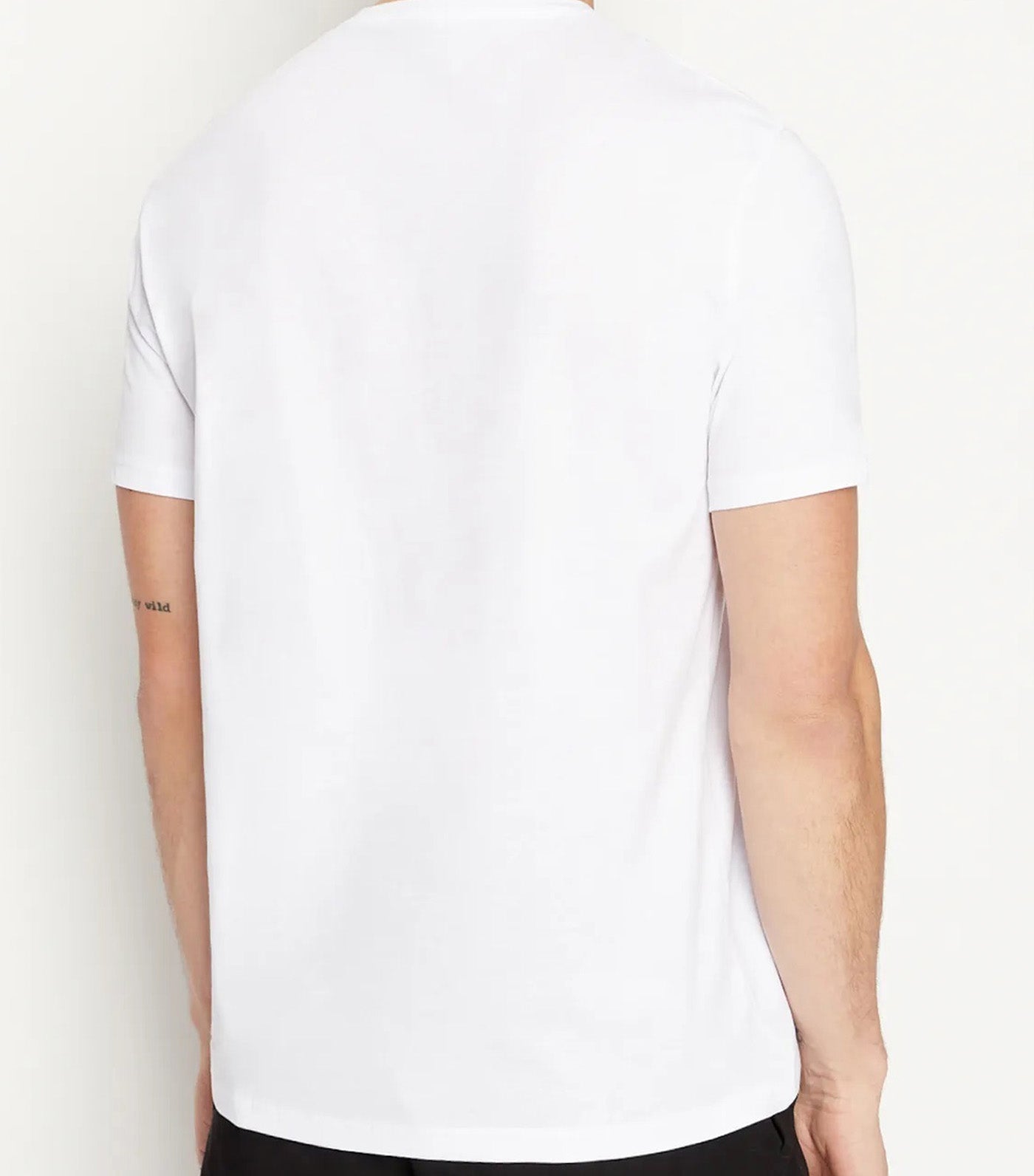 Regular Fit Stretch Cotton Logo T-Shirt White