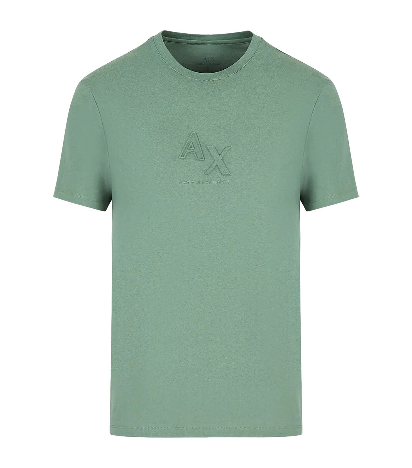 Armani Exchange Jersey Cotton Regular Fit Logo T Shirt Duck Green