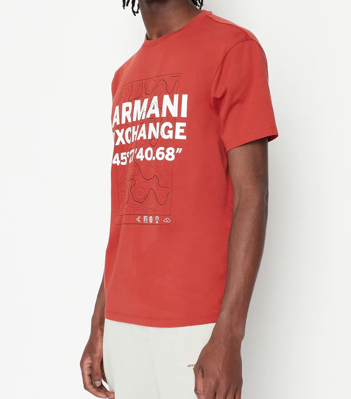 Regular Fit Jersey Cotton Logo Print T-Shirt Red Ochre