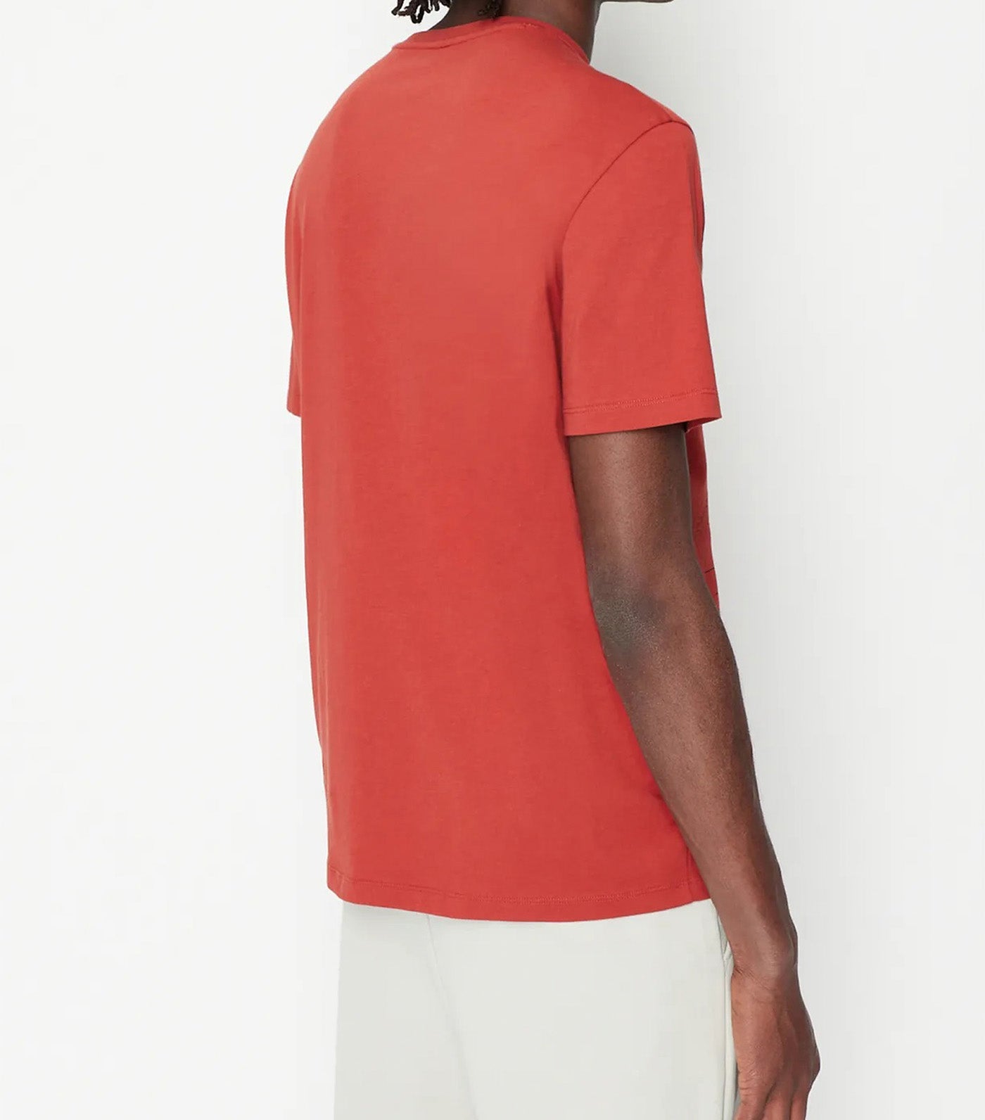 Regular Fit Jersey Cotton Logo Print T-Shirt Red Ochre