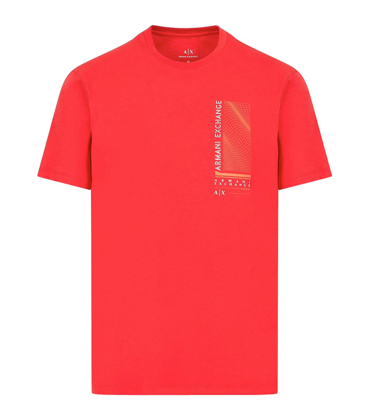Jersey Cotton Crew Neck Multicolor Logo T-Shirt Molten Lava