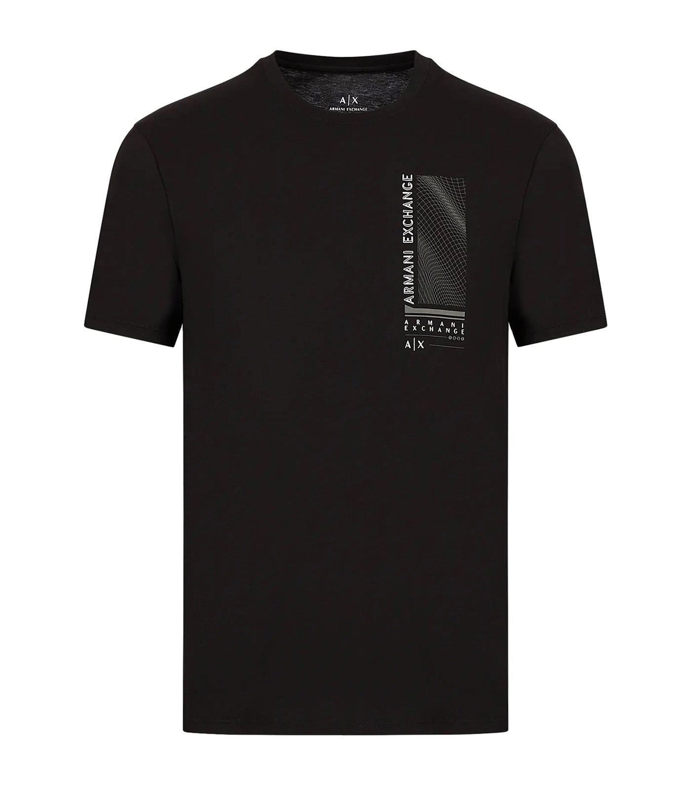 Jersey Cotton Crew Neck Multicolor Logo T-Shirt Black