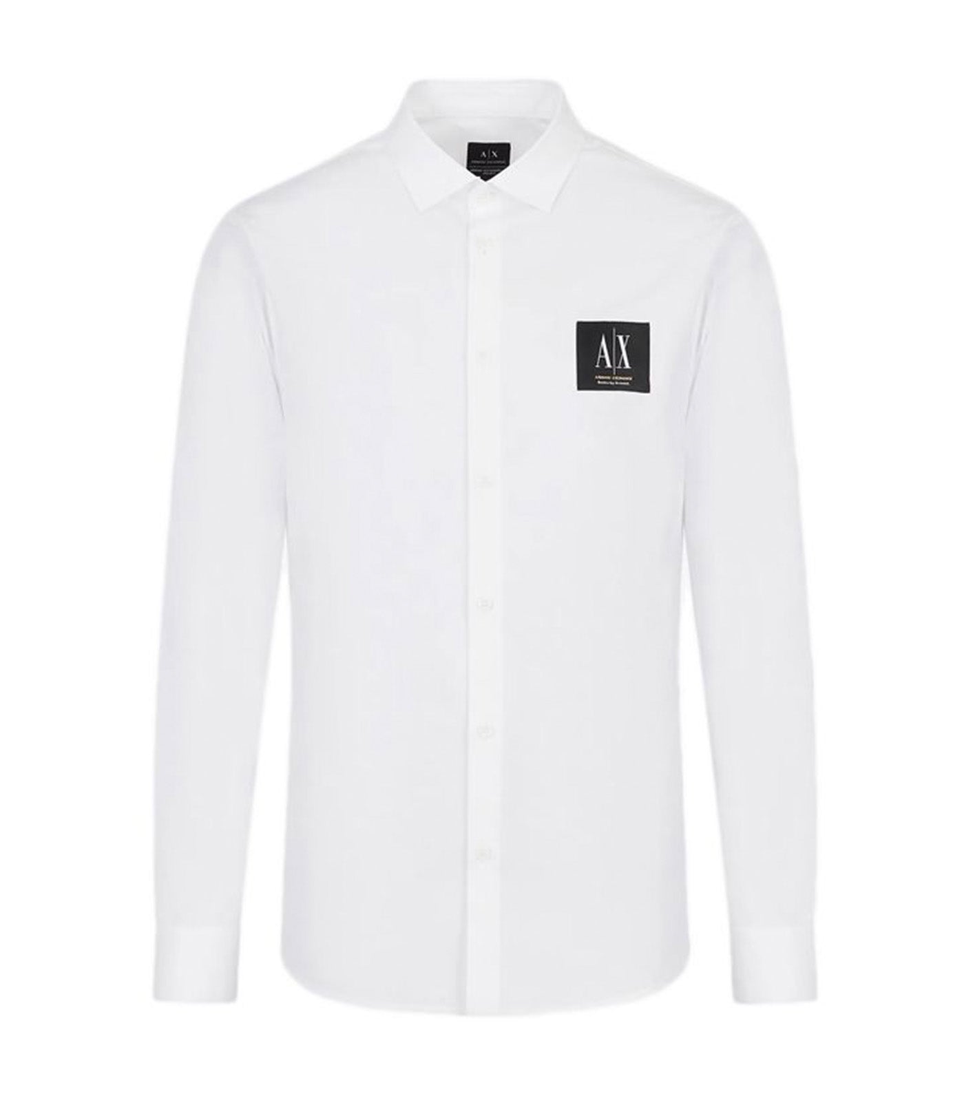 Basics By Armani Organic Cotton Poplin Shirt White