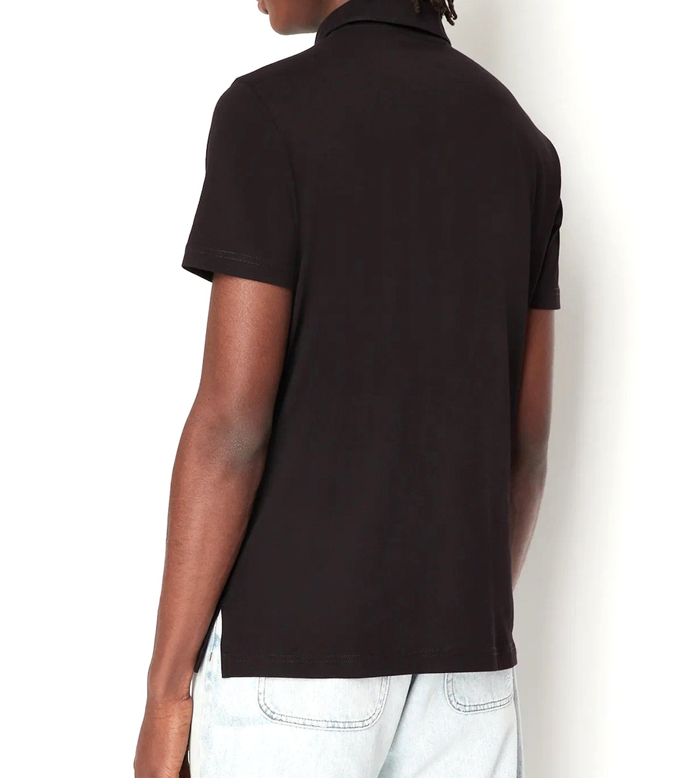 Basics By Armani Organic Cotton Poplin Shirt Black