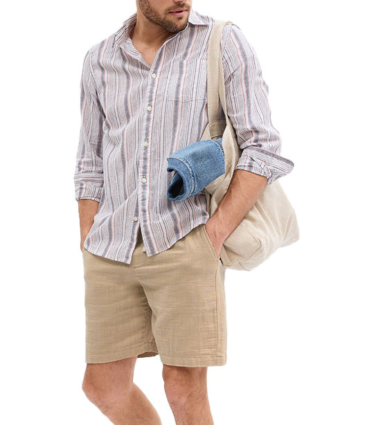 GAP 8in Easy Gauze Shorts with Washwell Sand Khaki Rustan s