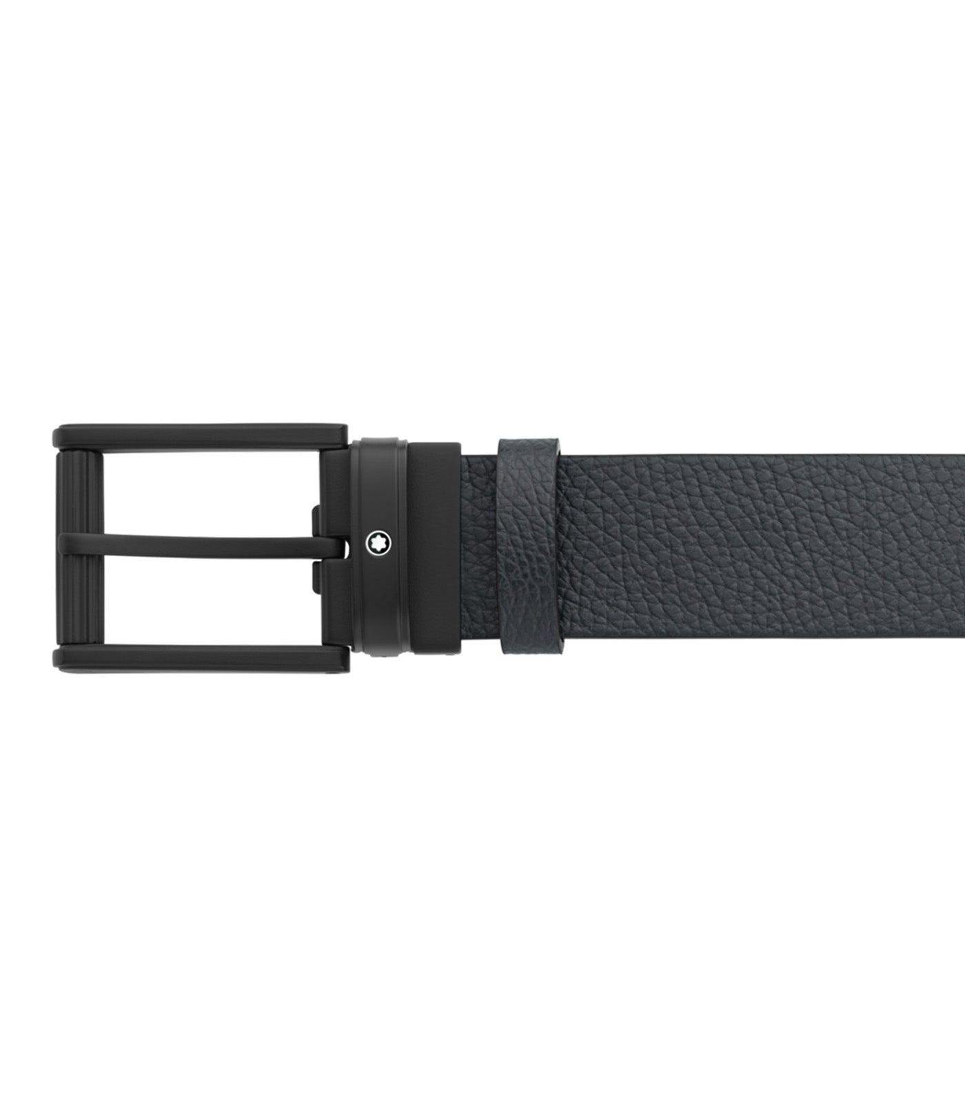 35mm Reversible Leather Belt Blue/Black