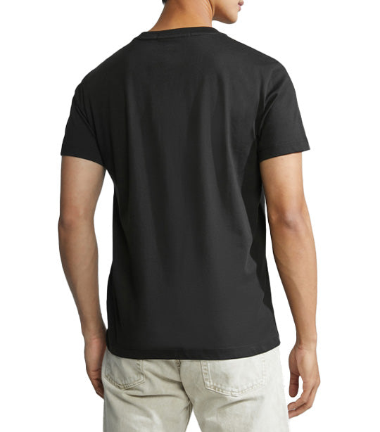 Monogram Logo Embroidery T-Shirt Black
