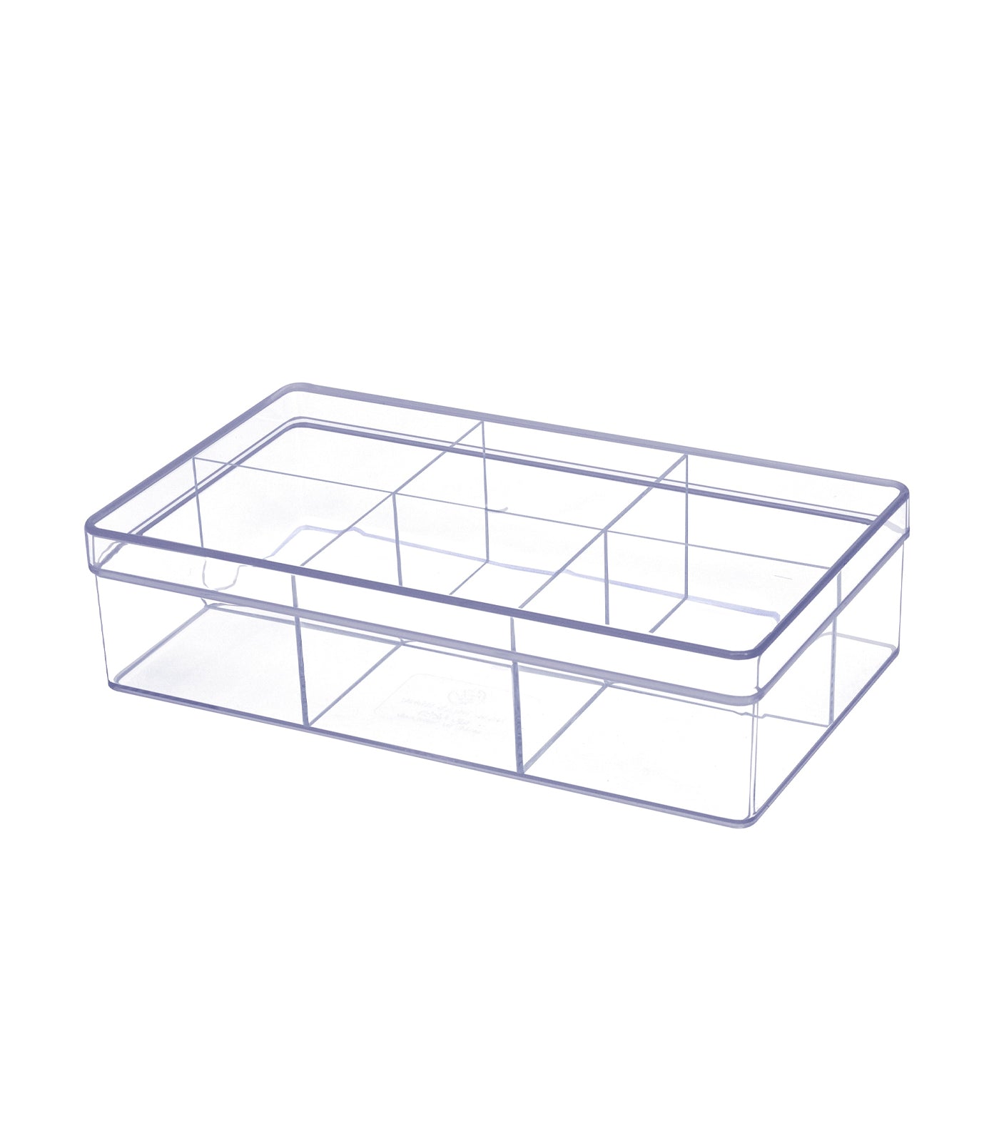 MakeRoom Transparent Storage Box with Compartments