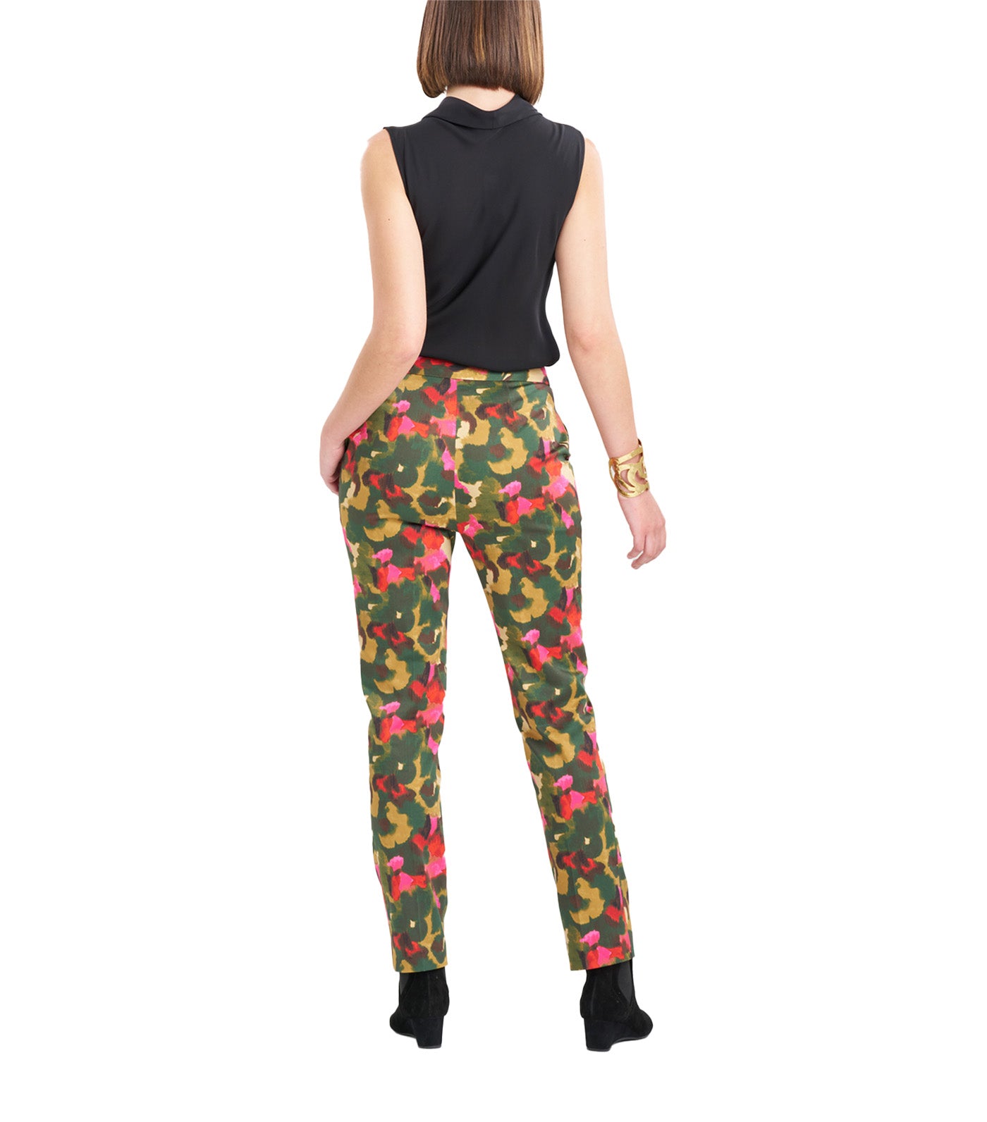 Floral Tapered Pants Paprika