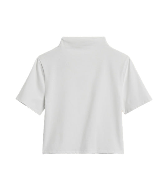 Refined Cotton Cropped Top White