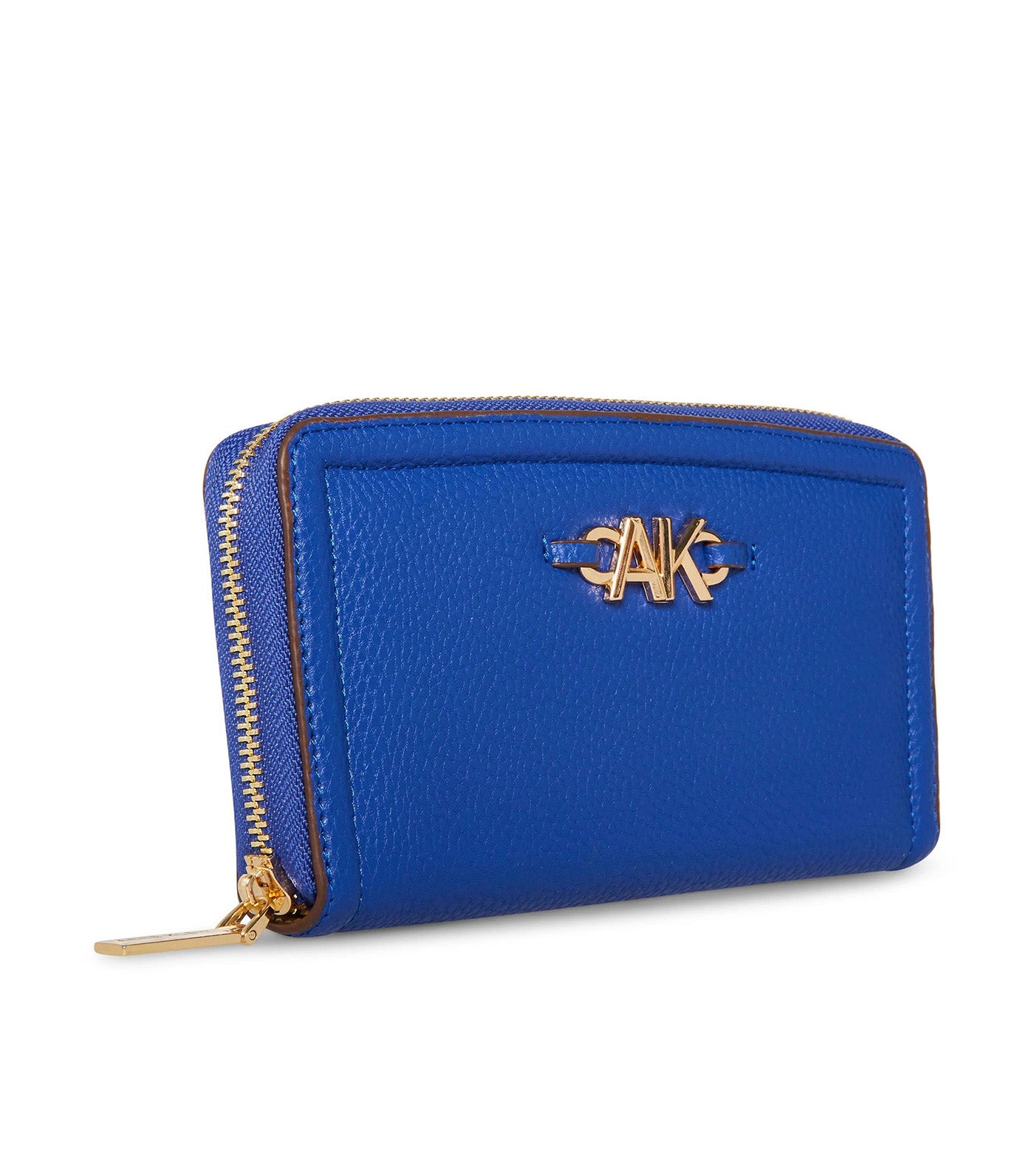 Curved Zip Around Wallet With Logo Lazuli Blue