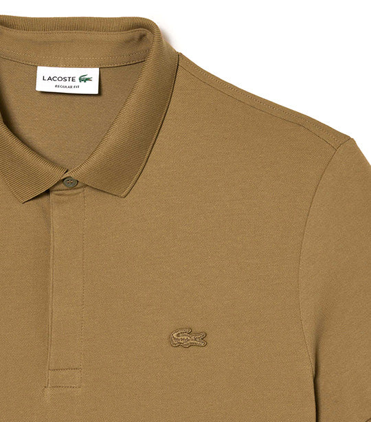 Men's Lacoste Paris Polo Shirt Regular Fit Stretch Cotton Piqué Cookie