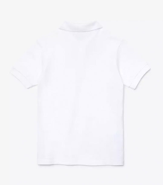 Kids' Lacoste Petit Piqué Polo Shirt White