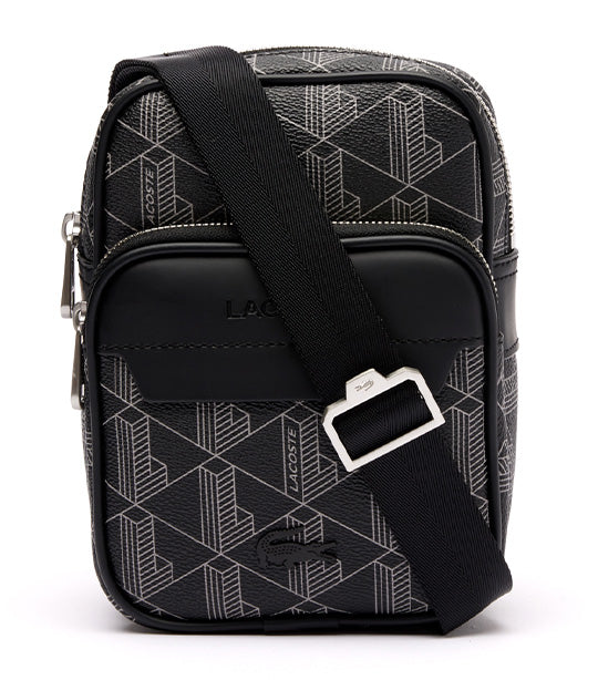 Lacoste The Blend Monogram Small Shoulder Bag Noir Gris