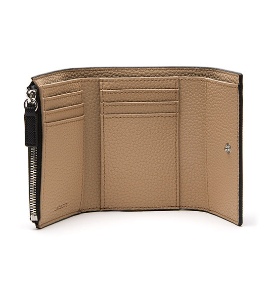 Women’s Lacoste Anna Snap Front Wallet Noir Krema