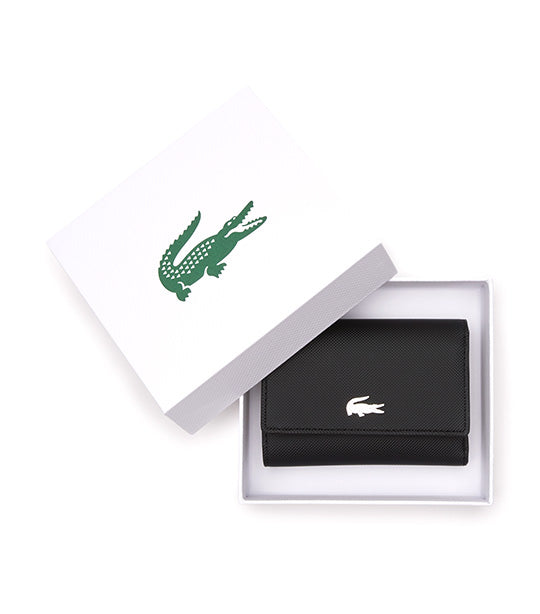 Women’s Lacoste Anna Snap Front Wallet Noir Krema