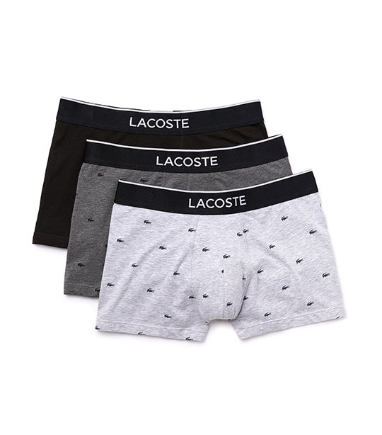 Pack of 3 Casual Signature Boxer Briefs Black/Pitch Chine-Silver