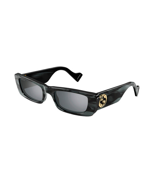 GG0516S 013 52 Rectangular Sunglasses Gray