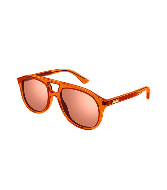 Gucci Eyewear GG1320S Pilot Sunglasses Orange